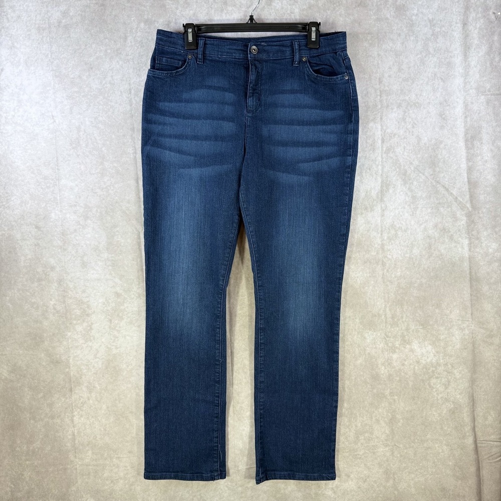 Place Denim Jeans Women 18 Plus Blue Skinny Distressed Stretch Mid Rise Classic